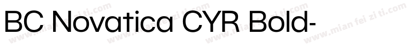 BC Novatica CYR Bold字体转换